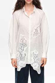 Bimba y Lola Lace Hem T-Shirt