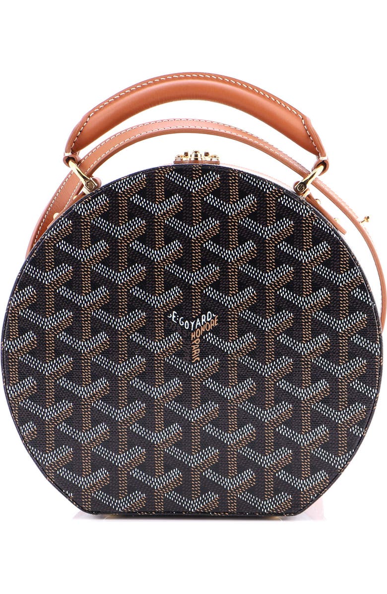 Pre-Owned Goyard Alto Hatbox Bag Coated Canvas, Alternate, color, Black