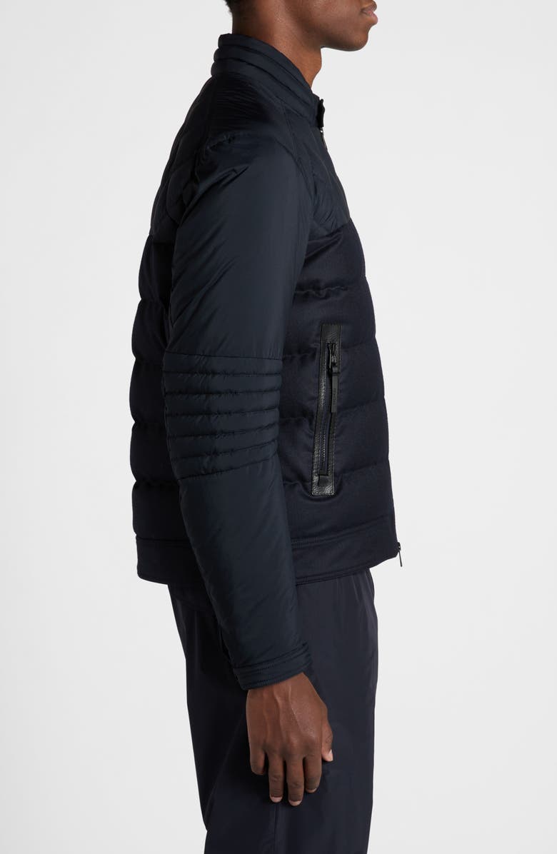 Moncler Tuena Down Moto Jacket, Alternate, color, 