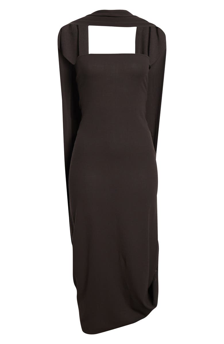 Paloma Wool Alberch Strapless Wool Blend Dress with Attached Scarf, Alternate, color, Grey