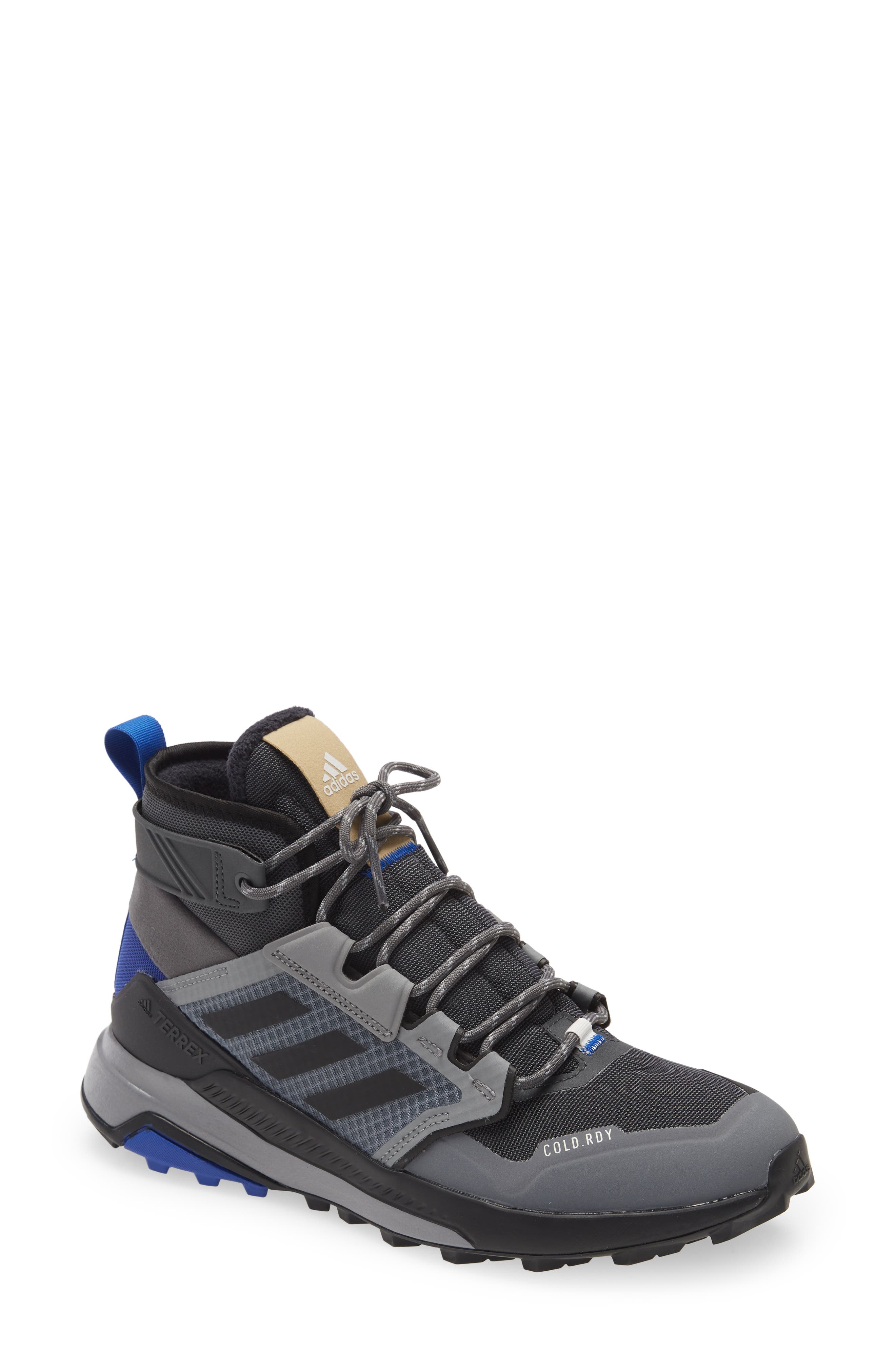 Terrex Free Parley Trail Hiking Boot, Main, color, GREY/ BLACK