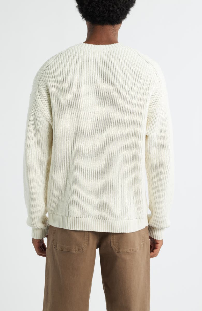 BP. Oversize Cotton Crewneck Sweater, Alternate, color, Ivory Egret