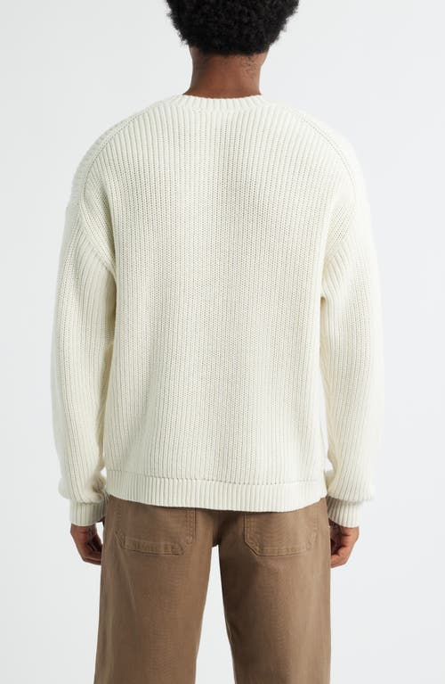 Bp. Oversize Cotton Crewneck Sweater In White