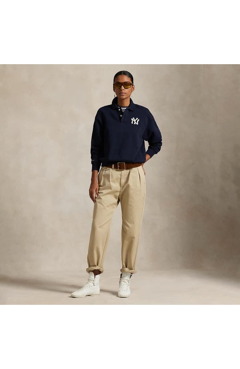 Polo Ralph Lauren Navy Yankees  Fleece Polo, Alternate, color, Navy