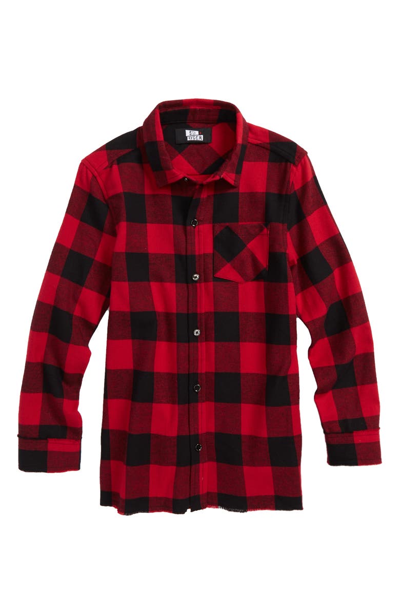 Elwood 5th and Ryder Buffalo Check Woven Shirt, Main, color,