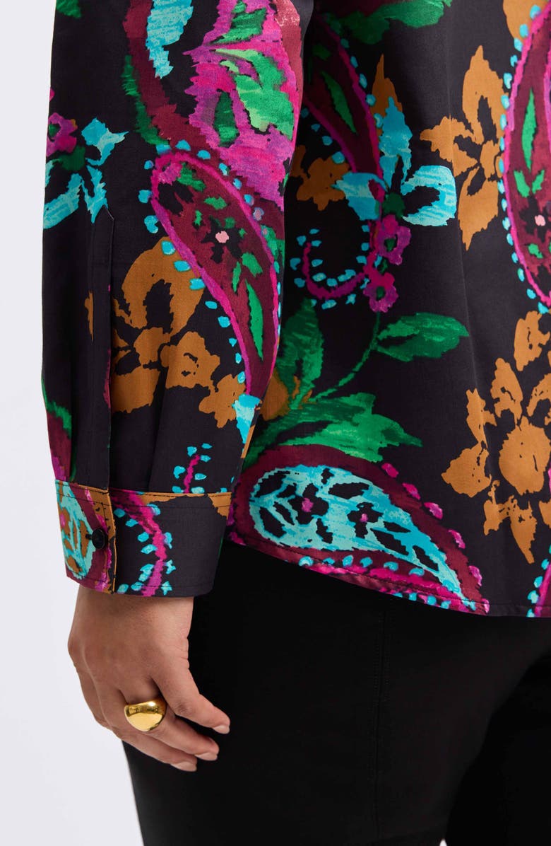 Foxcroft Hampton Painted Wrinkle Resistant Button-Up Shirt, Alternate, color, 