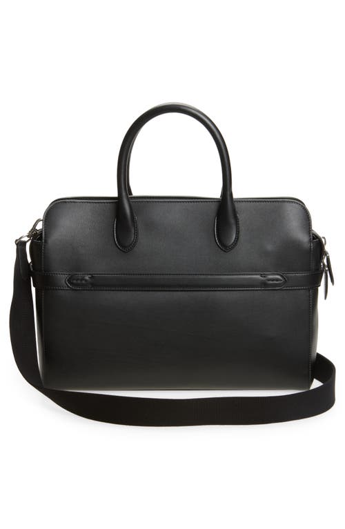 Ralph Lauren Purple Label Bedford Calfskin Leather Briefcase In Black