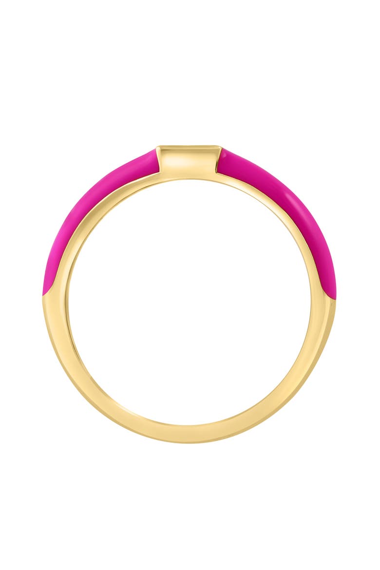 14k Gold Diamond Enamel Band Ring, Alternate, color, PINK