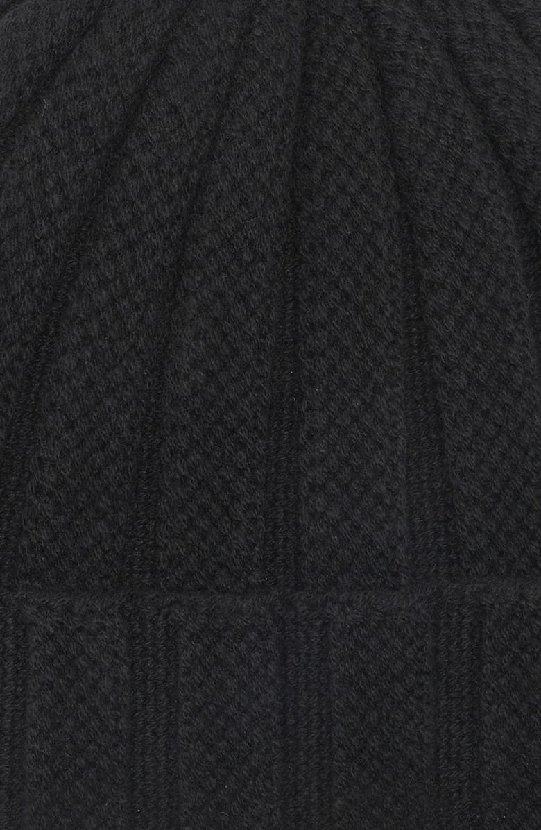 Nordstrom Wool & Cashmere Rib Beanie, Alternate, color, Black