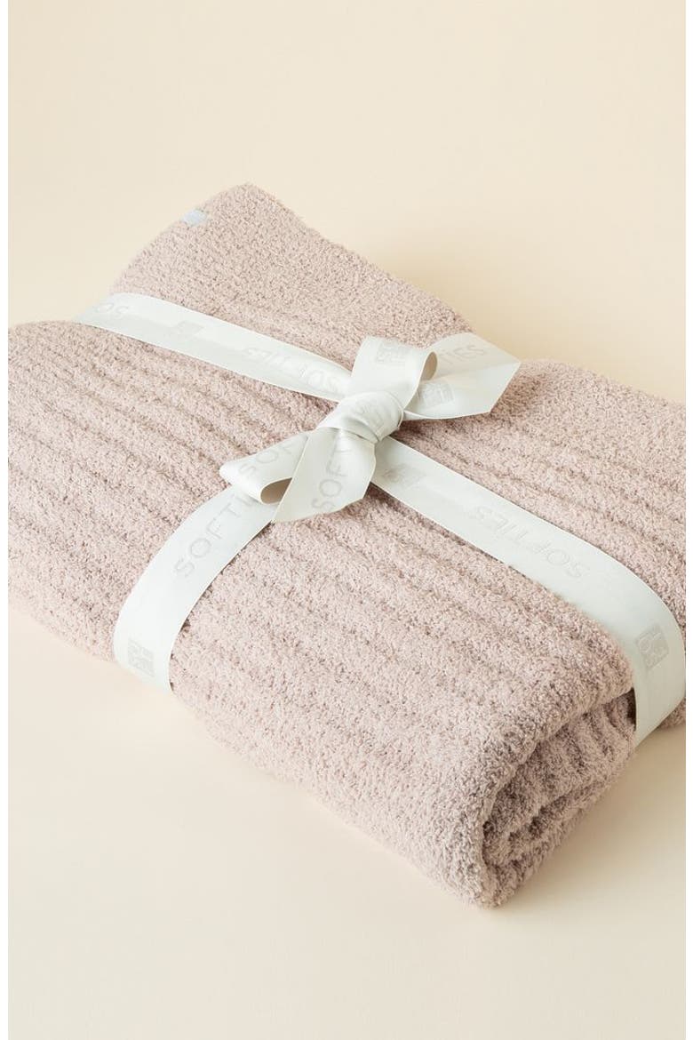 Ultra-Soft Solid Rib Marshmallow Blanket, Main, color, Coco