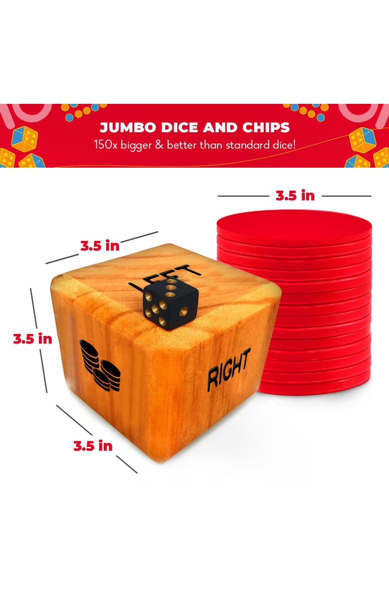 Swooc Games Giant Right Center Left Game, Alternate, color, Brown