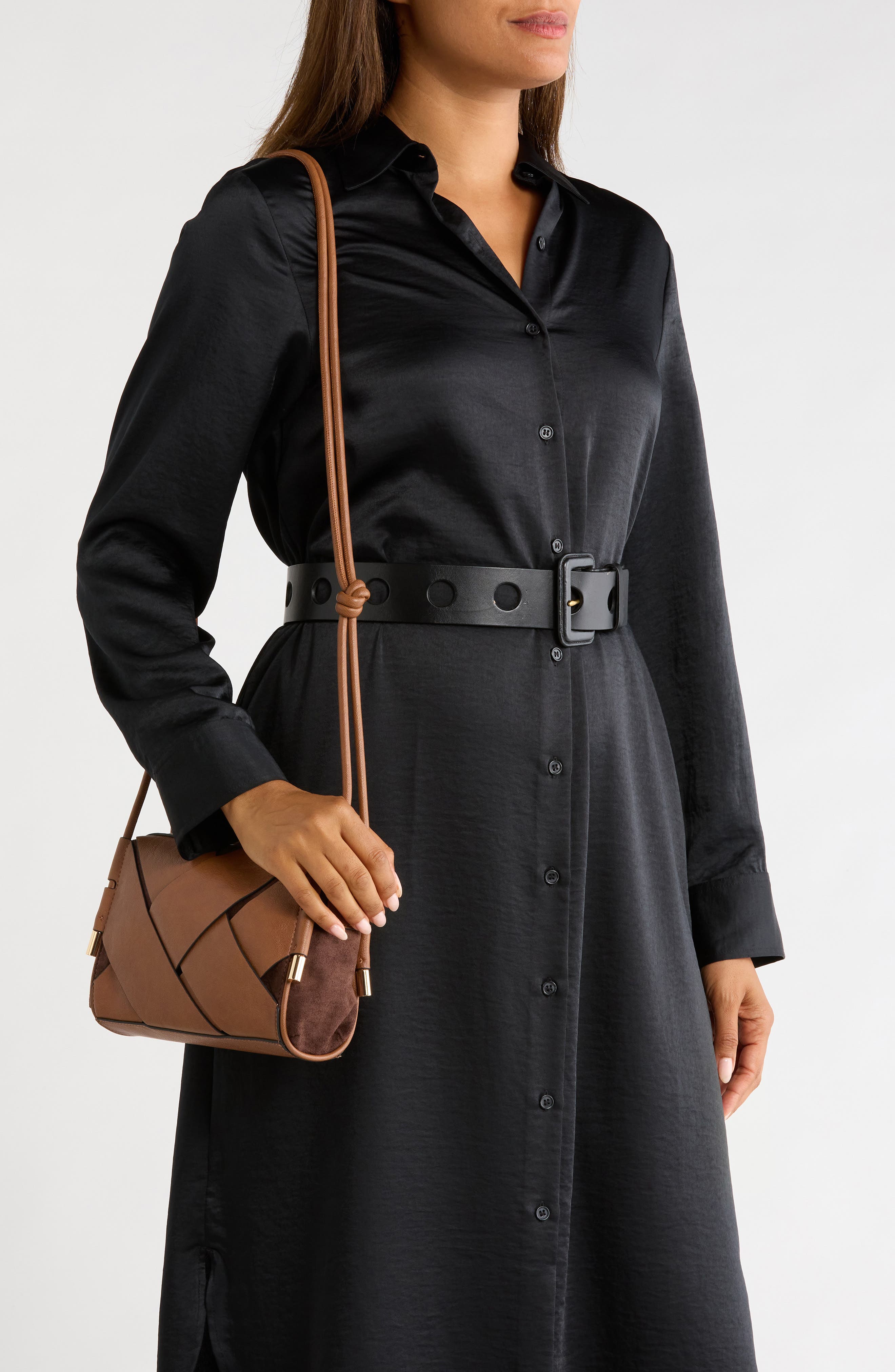 Ayla Faux Leather Crossbody Bag, Alternate, color, COGNAC