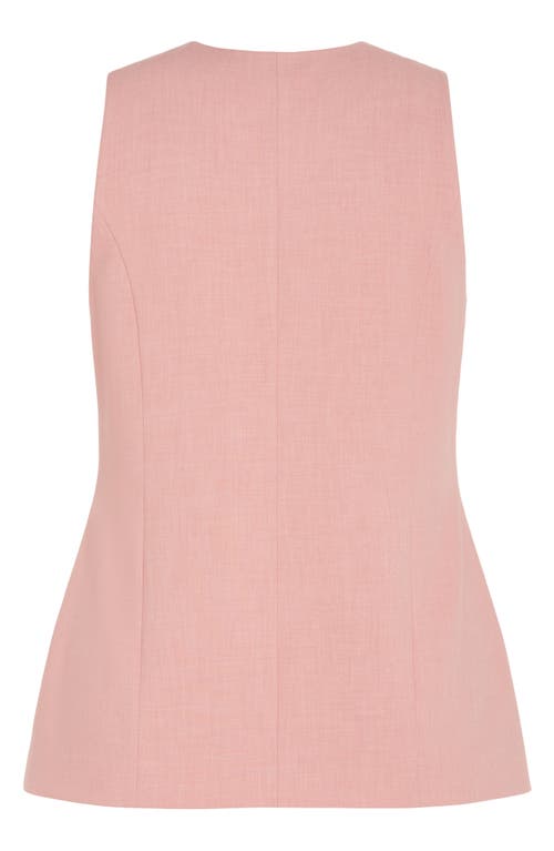 City Chic Tori Vest In Baby Pink