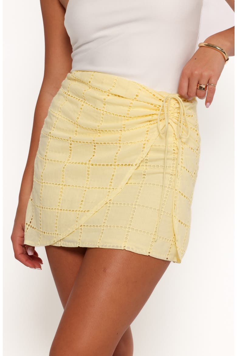 Clare Wrap Miniskirt, Alternate, color, BUTTER YELLOW