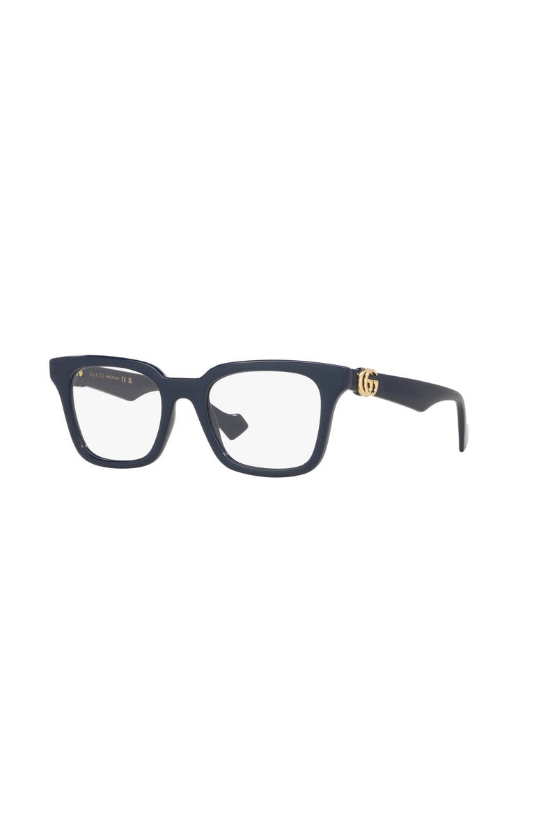 51mm Rectangle optical glasses, Main, color, Blue