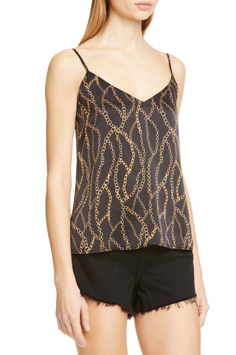 Jane Print Silk Camisole, Alternate, color, CHAIN PRINT