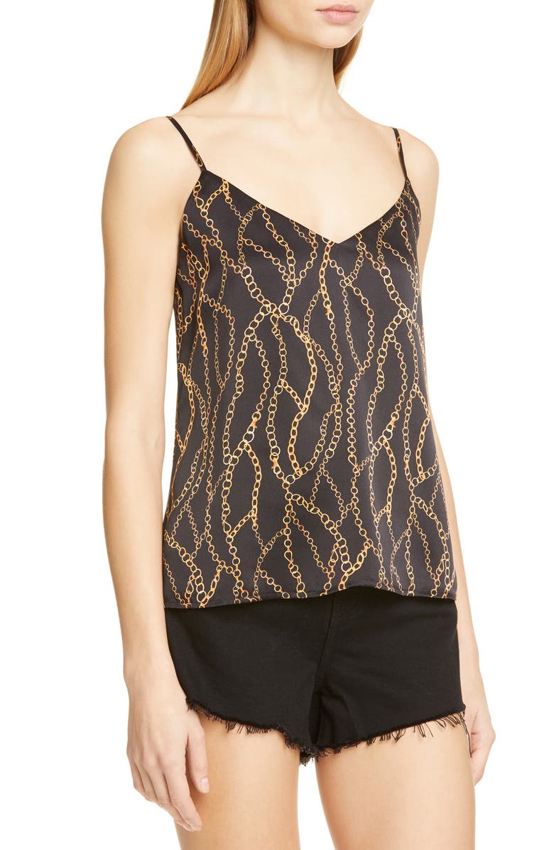 L'AGENCE Jane Print Silk Camisole, Alternate, color, 