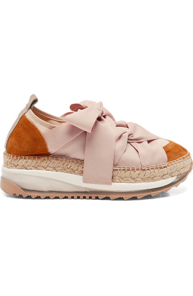 Free People Chapmin Espadrille Sneaker, Alternate, color, Pearl Blush Combo