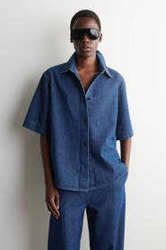 COS Boxy Short-sleeved Denim Shirt