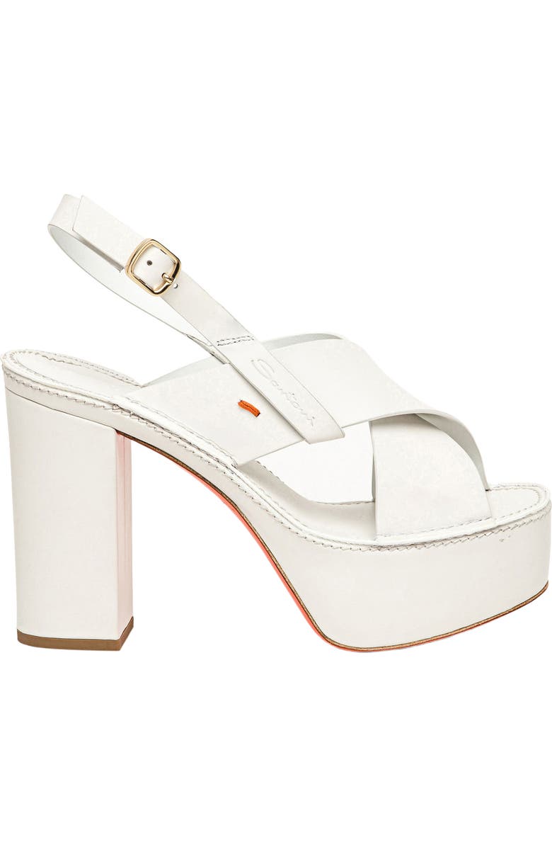 Santoni Women's high-heel sandal, Main, color, White