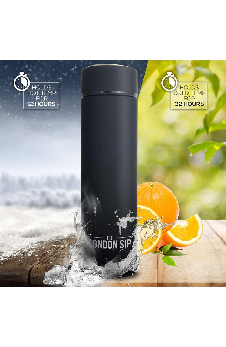 London Sip Infuser Bottle 16oz, Alternate, color, Black