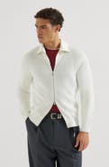Brunello Cucinelli Half English Rib knit cardigan