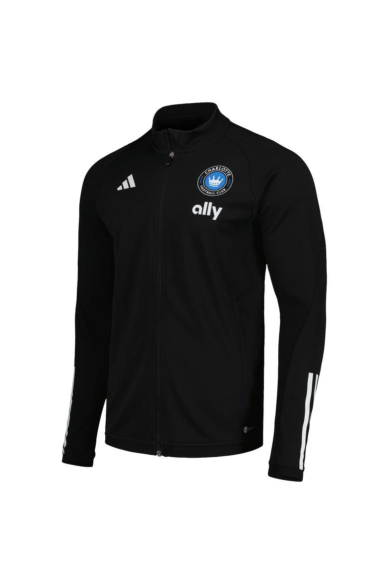 Men's adidas Black Charlotte FC 2023 On-Field AEROREADY Full-Zip Training Top, Alternate, color, Black