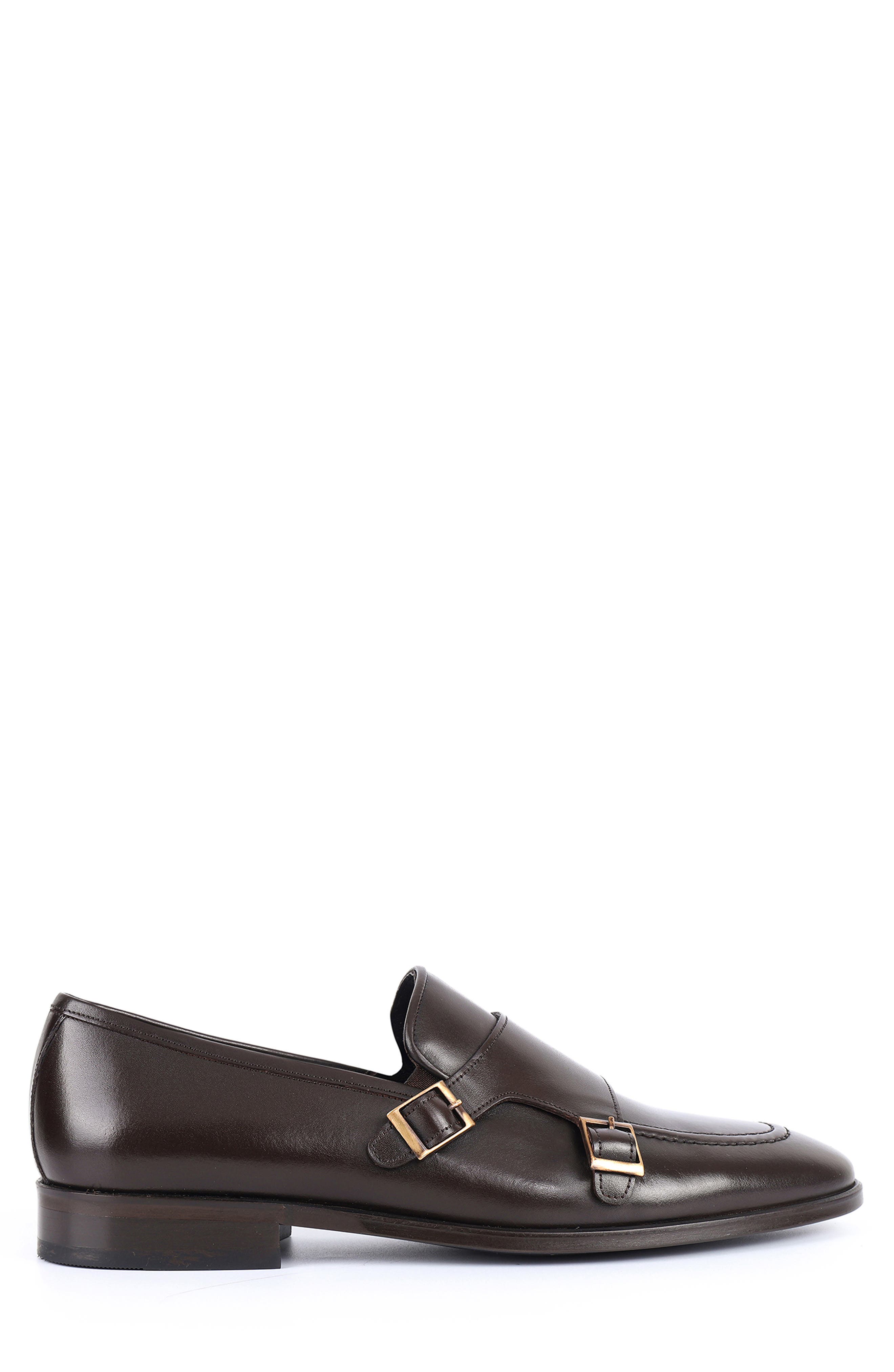 Bovina Buckle Loafer, Alternate, color, DARK BROWN