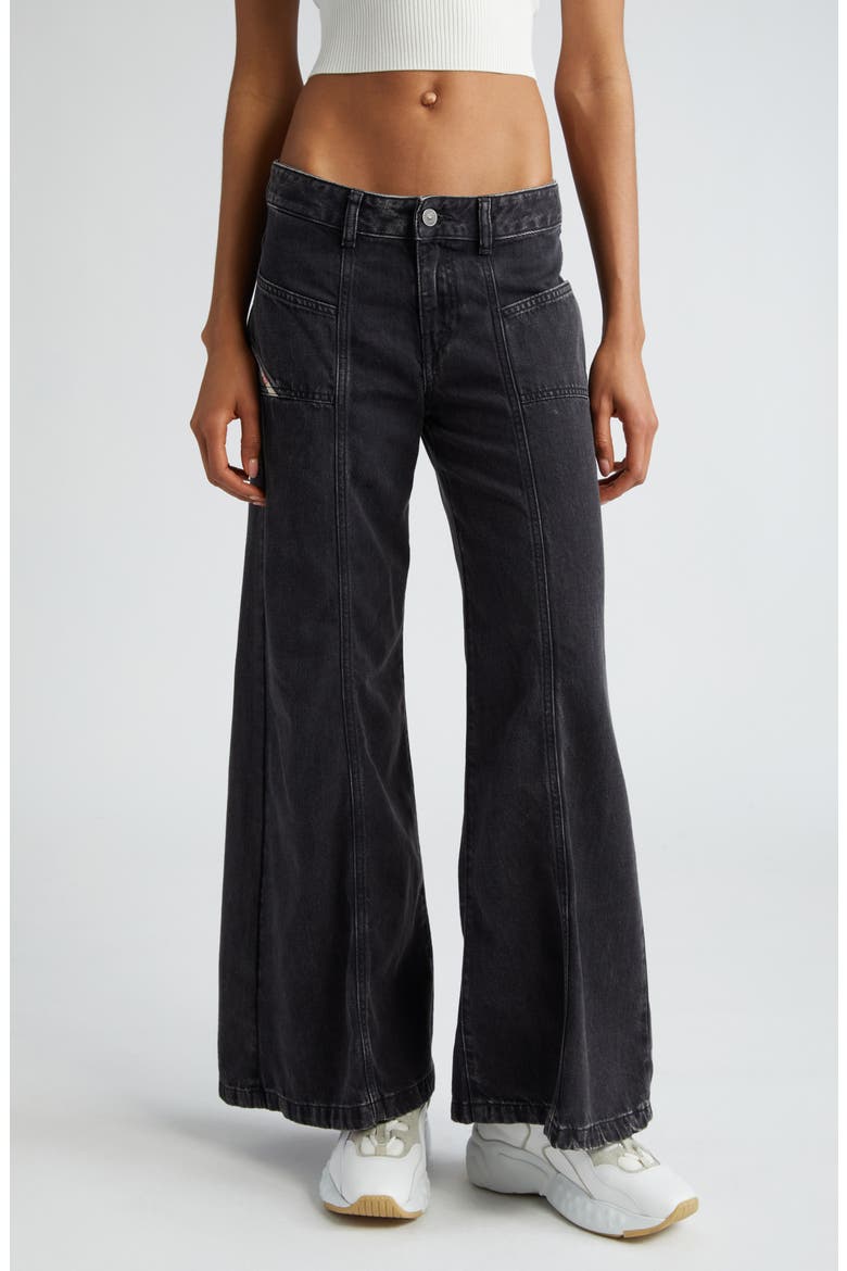 Akii Wide Leg Jeans, Main, color, BLACK/DENIM