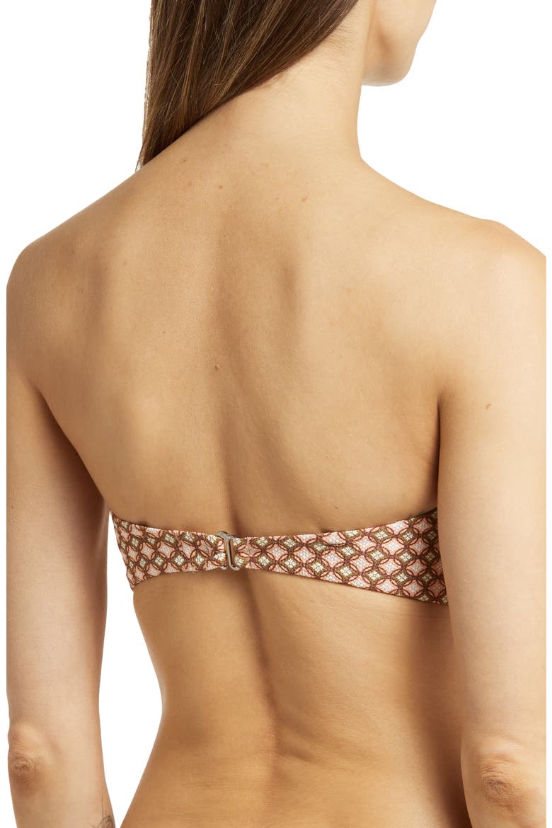 Mosaico Ashlyn Strapless Reversible Bikini Top, Alternate, color, BROWN