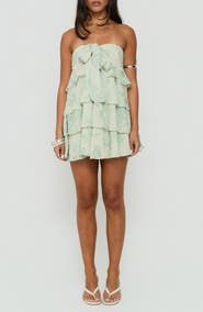 Princess Polly Kalari Strapless Tiered Minidress