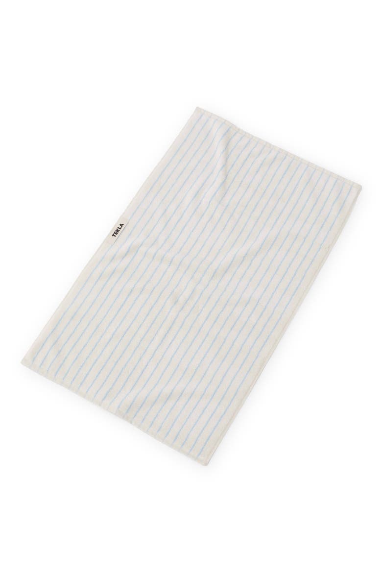 Organic Cotton Bath Towel, Alternate, color, BABY BLUE STRIPES