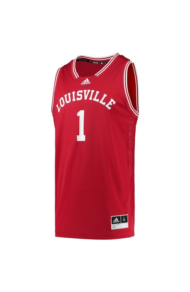 adidas Men's adidas #1 Red Louisville Cardinals Reverse Retro Jersey, Alternate, color, Red