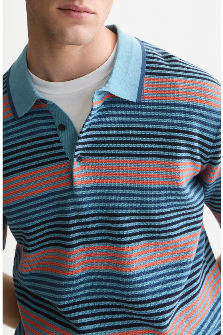 Striped Regular Fit Polo, Alternate, color, ADRIATIC BLUE STRIPE