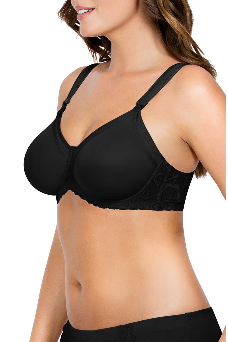 Leila Underwire Semless Cup Nursing Bra, Alternate, color, BLACK