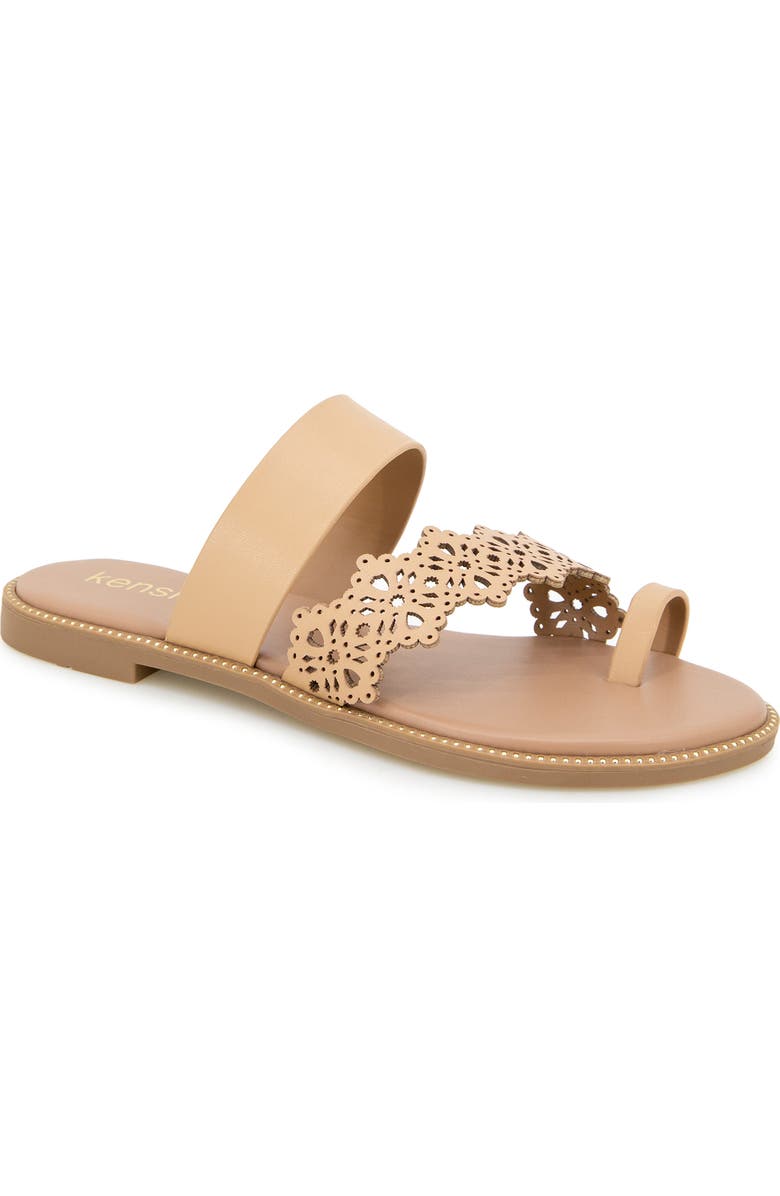 Kensie Marianna Toe Loop Sandal, Main, color, Tan