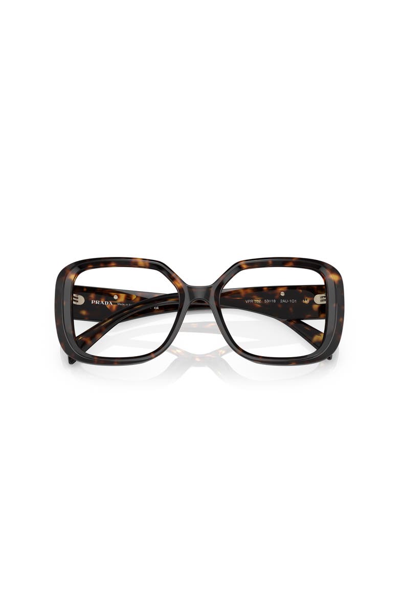 Prada 51mm Square optical glasses, Alternate, color, Tortoise