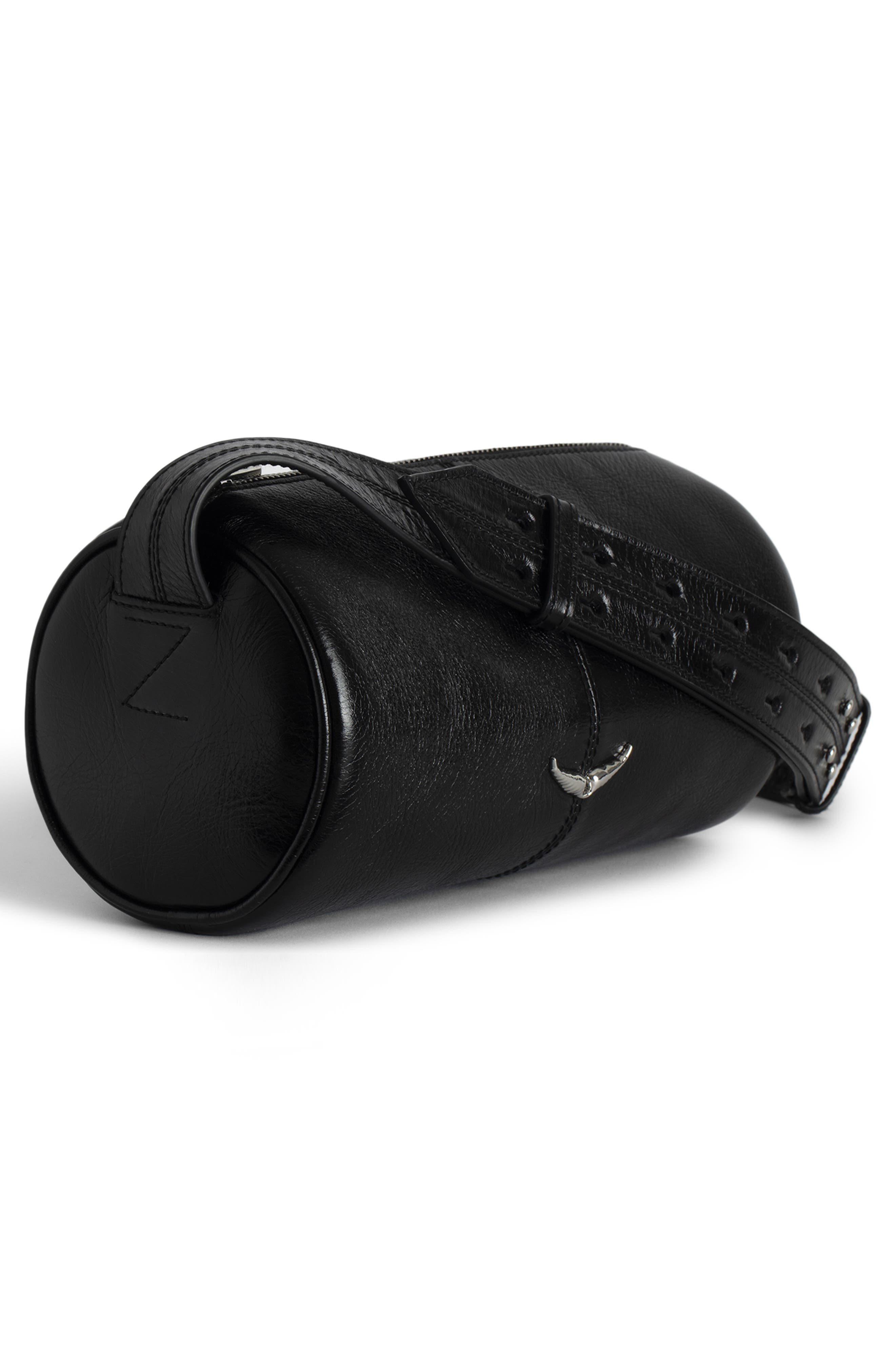 Zadig & Voltaire Le Doudou Vintage Patent Crossbody Bag, Alternate, color, 