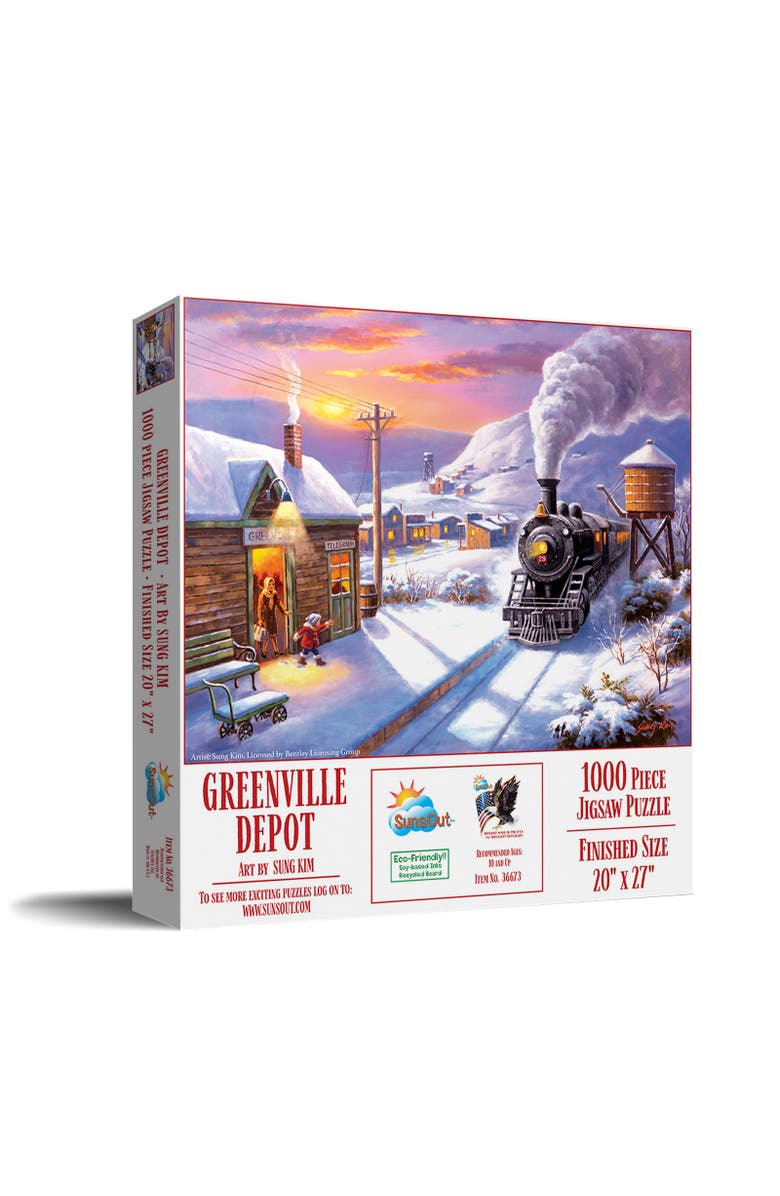 Sunsout Greenville Depot 1000 piece Jigsaw Puzzle for Adults, Main, color, Multicolor