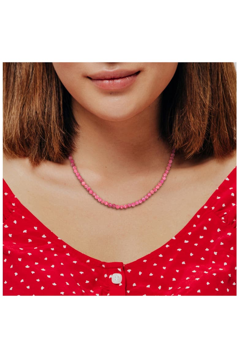 Pink Tourmaline Beaded Necklace & Bracelet Set, Alternate, color, PINK