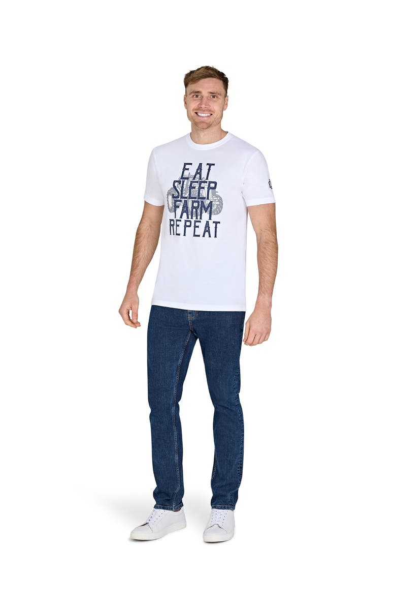 Raging Bull YFC Eat Sleep Farm T-Shirt, Alternate, color, White