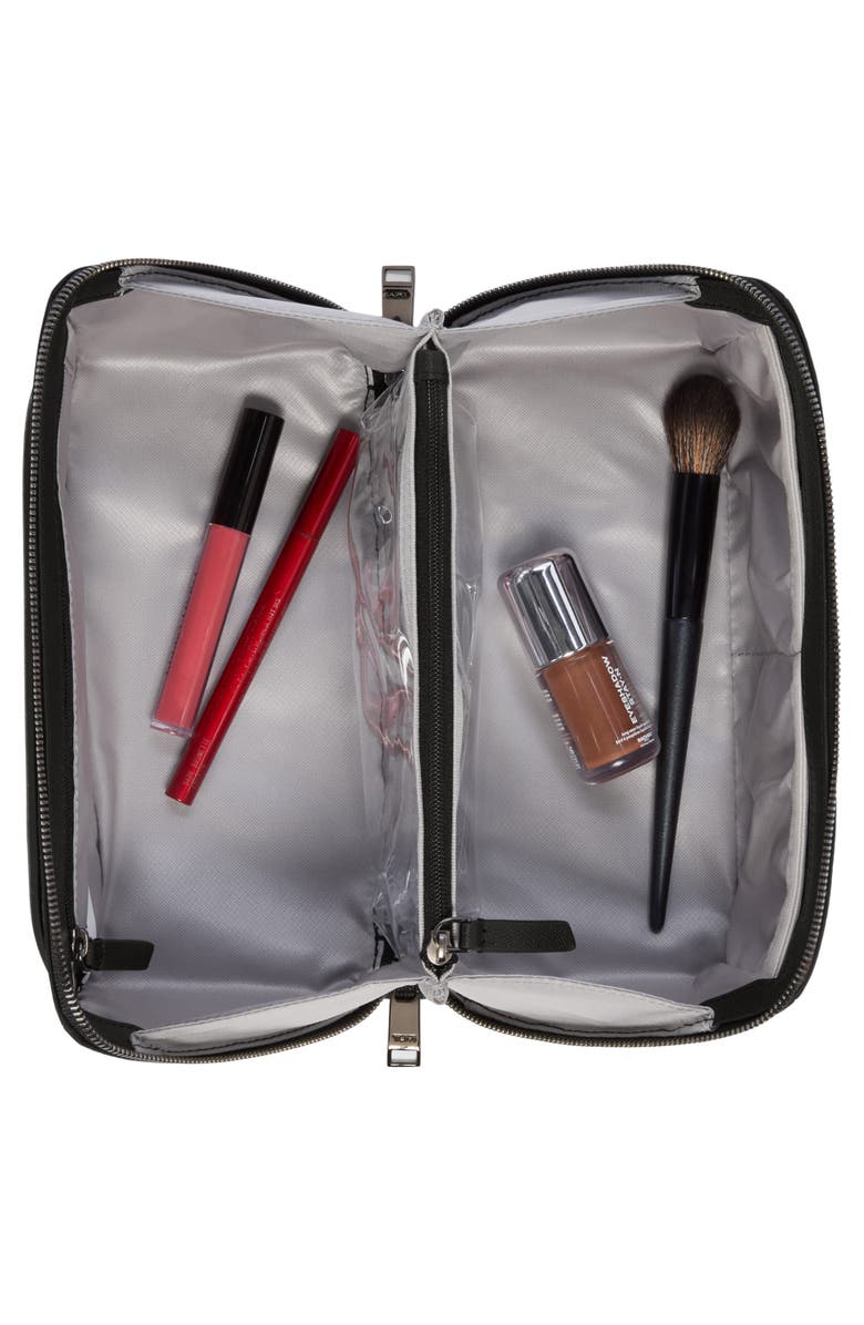 TUMI Dallas Cosmetics Bag, Alternate, color, Black/ Gunmetal