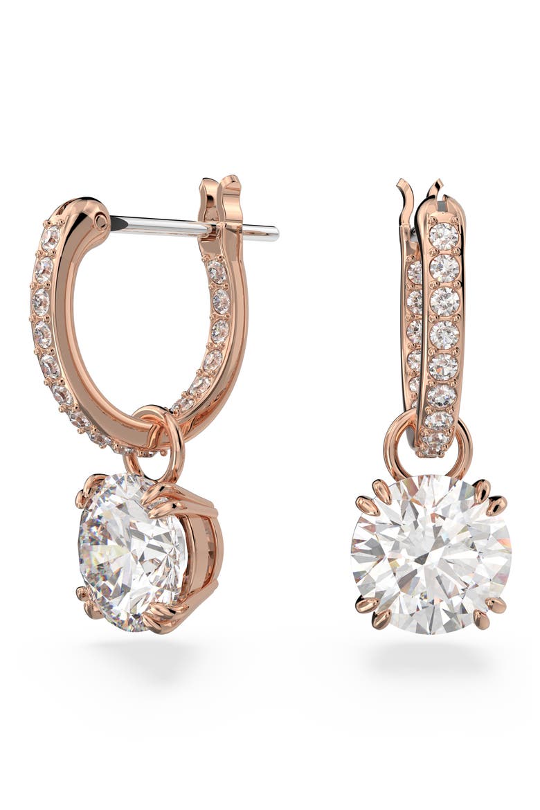 Stilla Huggie Hoop Earrings, Main, color, ROSE GOLD