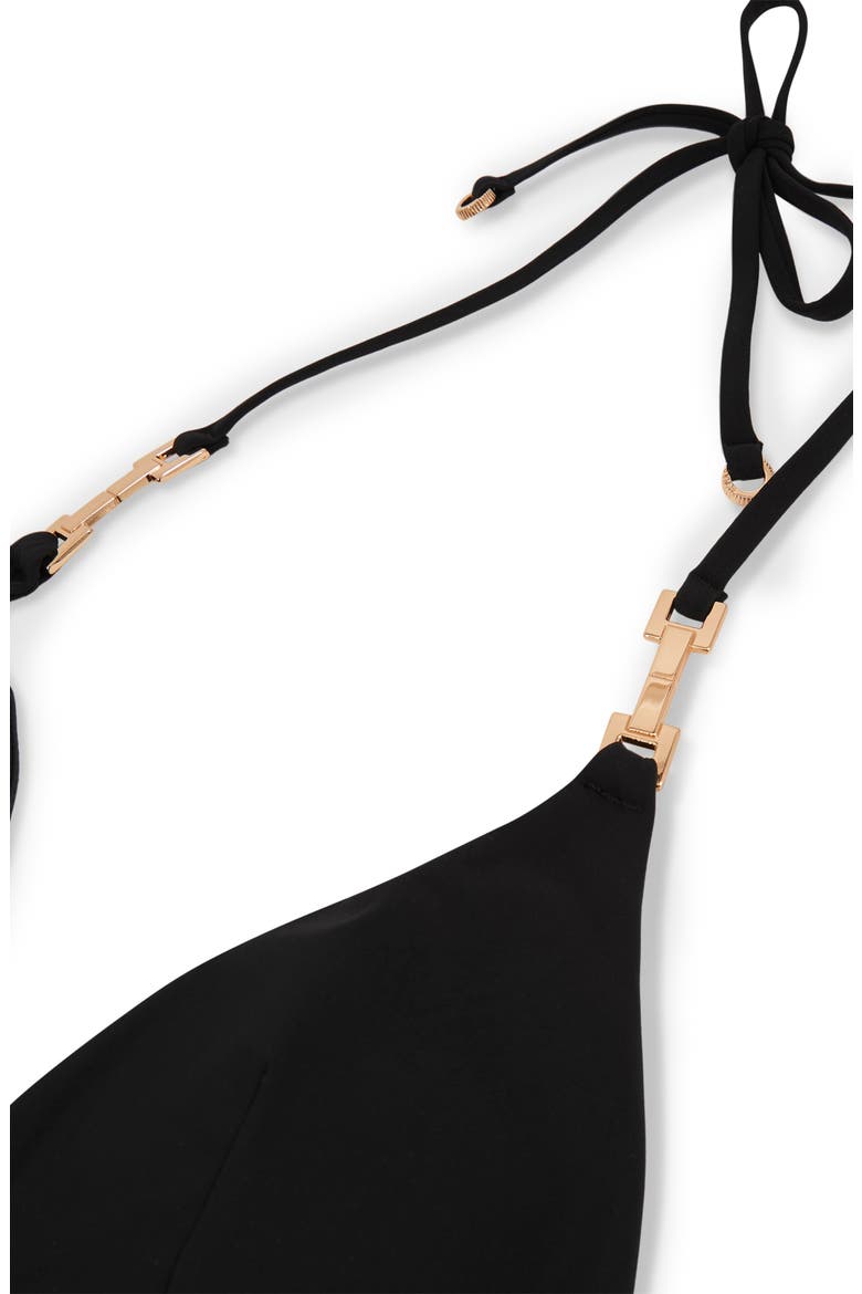 Riah Halter Bikini Top, Alternate, color, BLACK