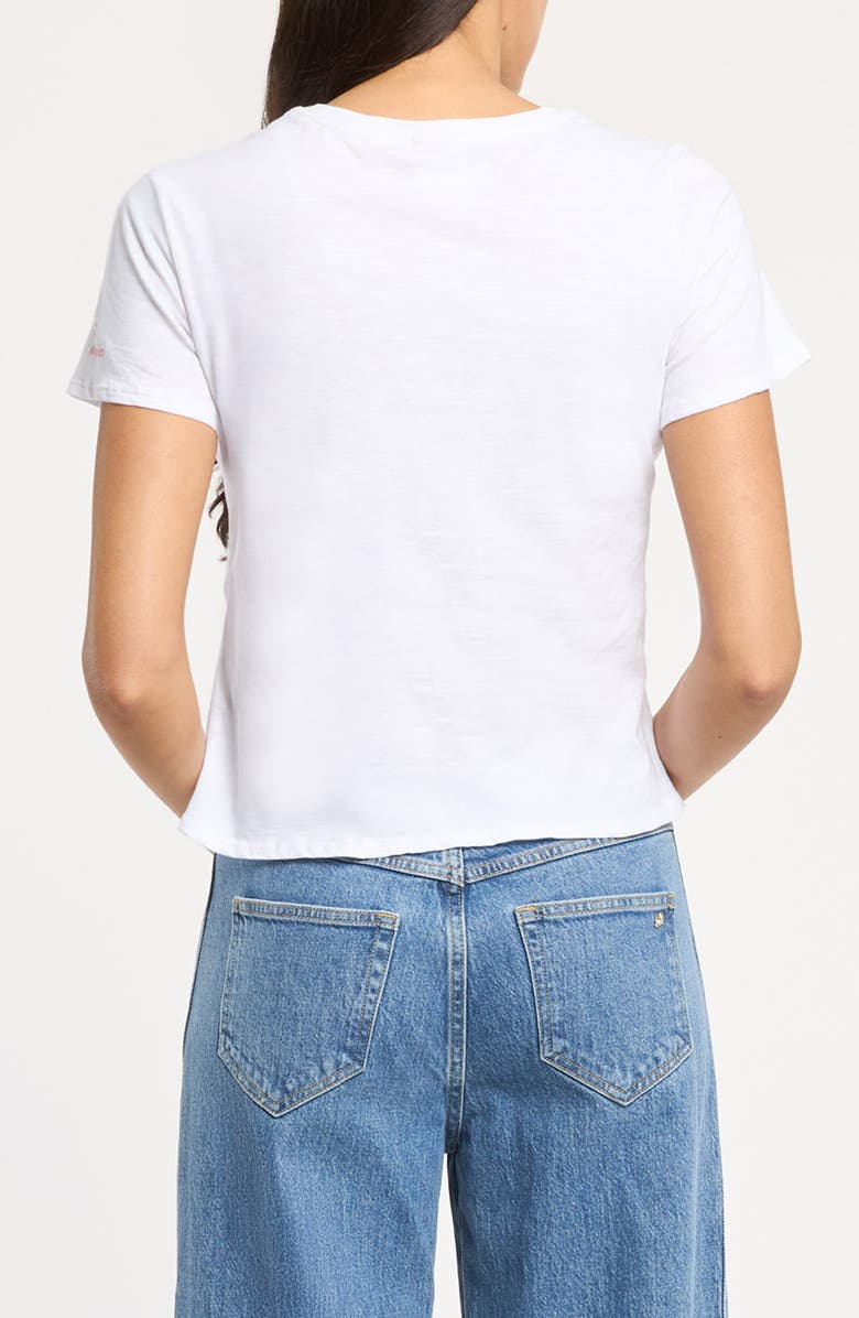 Cinq à Sept J'Adore Heart Cotton Shrunken T-Shirt, Alternate, color, White/ Red Tangerine