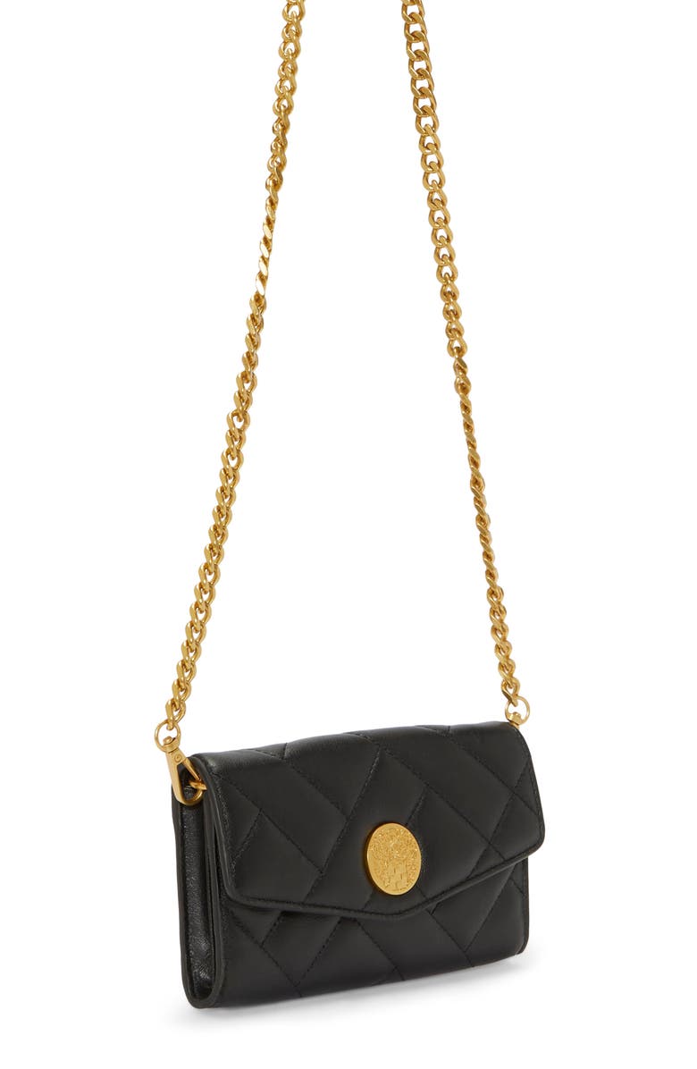 Vince Camuto Kisho Quilted Leather Wallet on a Chain, Alternate, color,