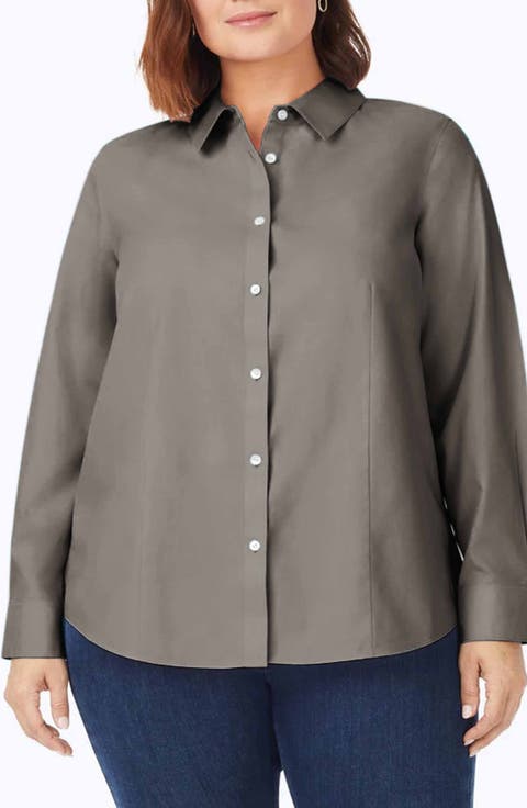 Dianna Non-Iron Button-Up Shirt (Plus Size)