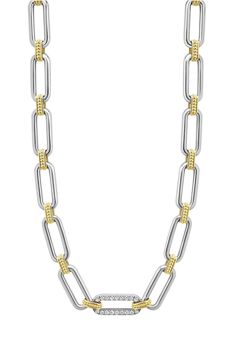 LAGOS Signature Caviar Links Chain Necklace, Main, color, Two-Tone