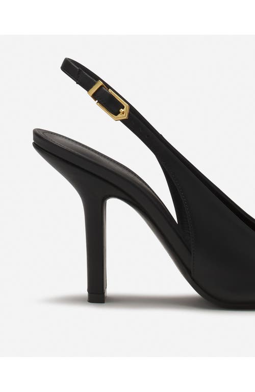 Lanvin Leather Slingback Pumps In Black