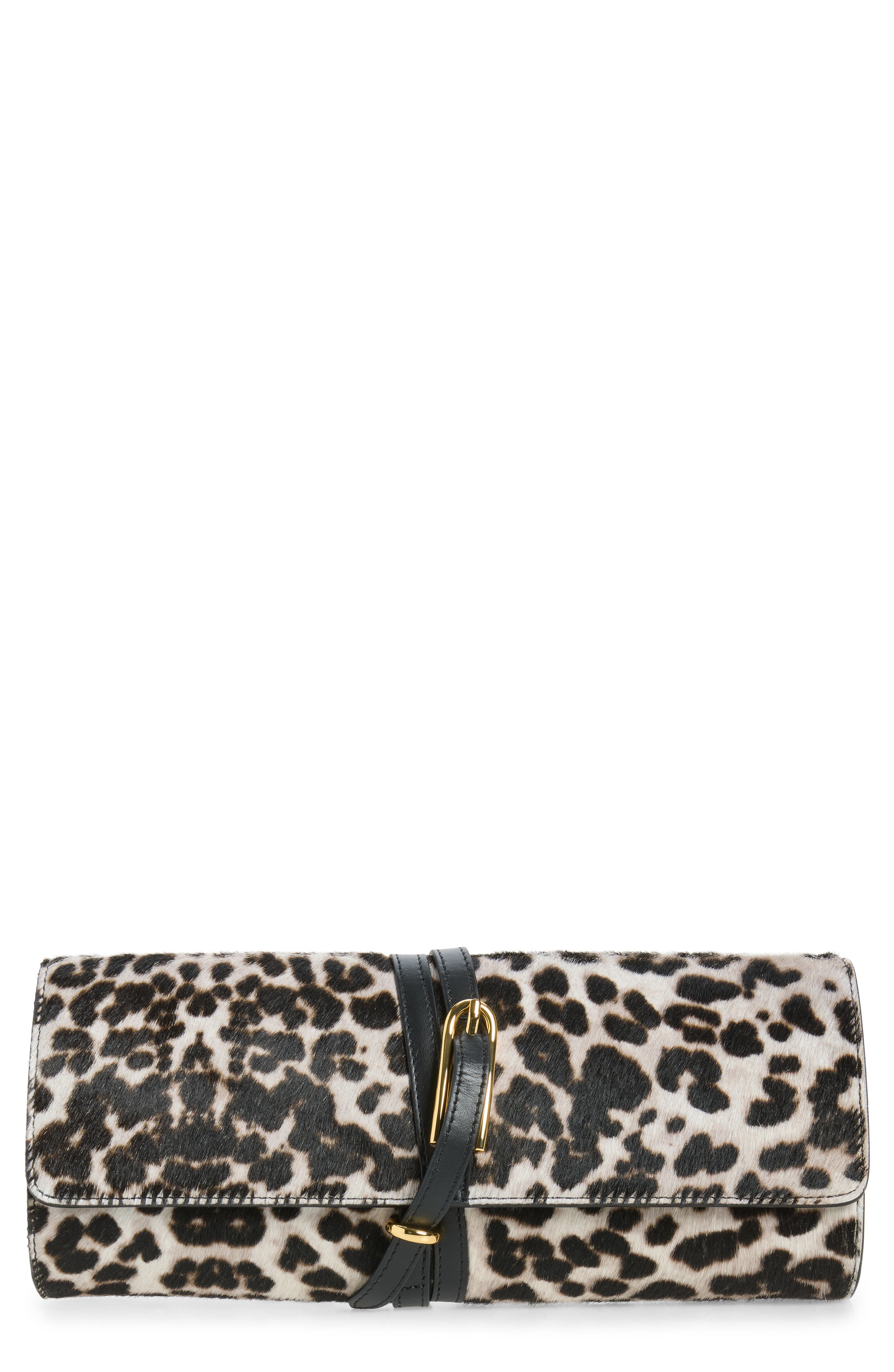Belted Clutch, Main, color, LEOPARD